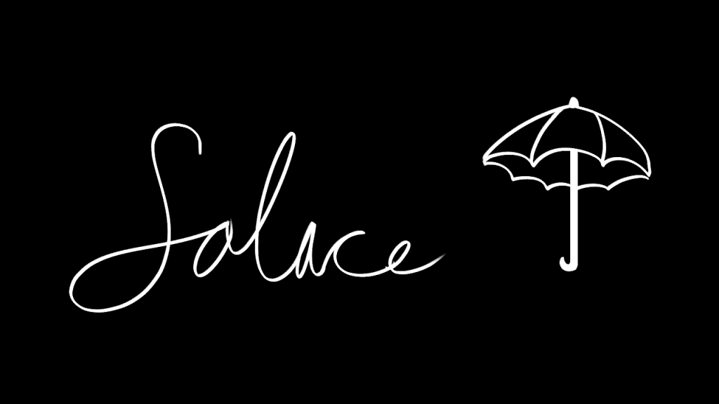 Black screen with 'Solace' text
